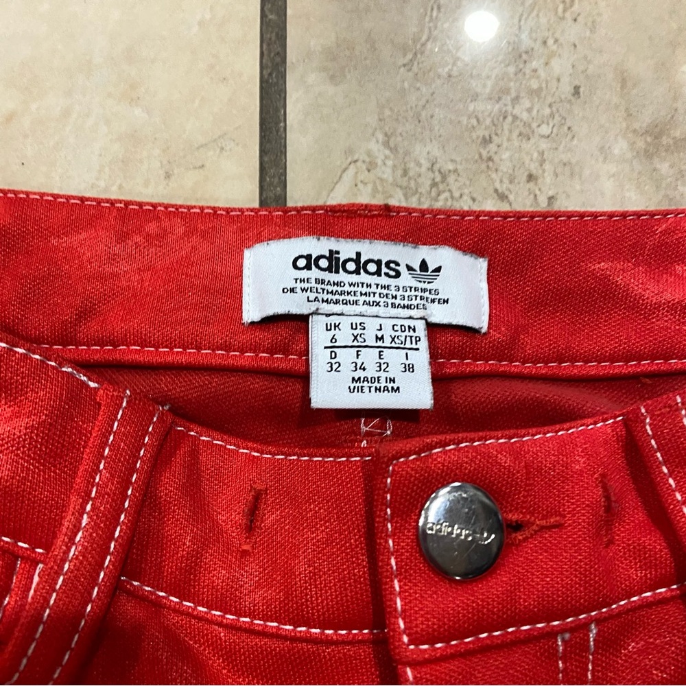 Adidas Originals X Fiorucci Red Track Pant 3 Stripes Women’s Size Small - Picture 5 of 5